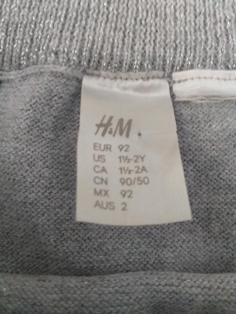 Strieborné háremky, h&m,92