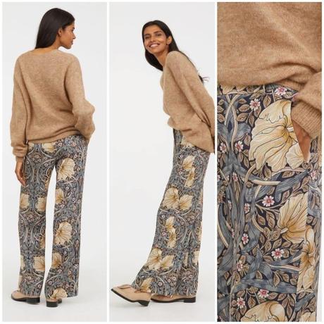 Široké nohavice morris & co. by h&m, h&m,34 / xs