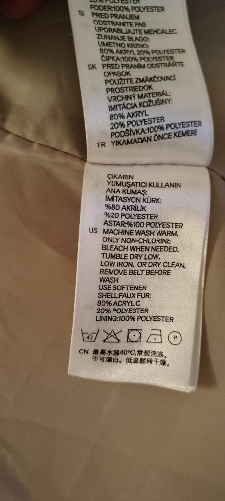 Kožušinová vesta, h&m,s