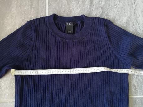 Tmavomodrý viskózový sveter lindex vs, lindex,s