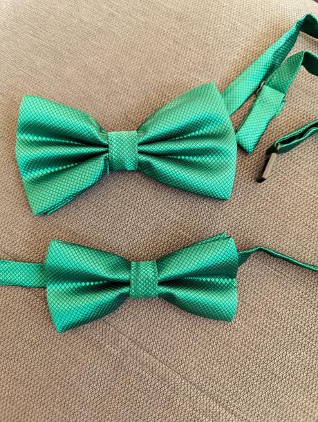 Saténove elegantné motýliky otec-syn, 