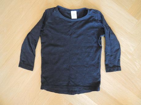 Tričko s dlhým rukávom (tmavomodrá), lindex,86