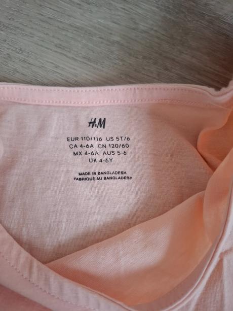 Bavlnené šaty, h&m,116