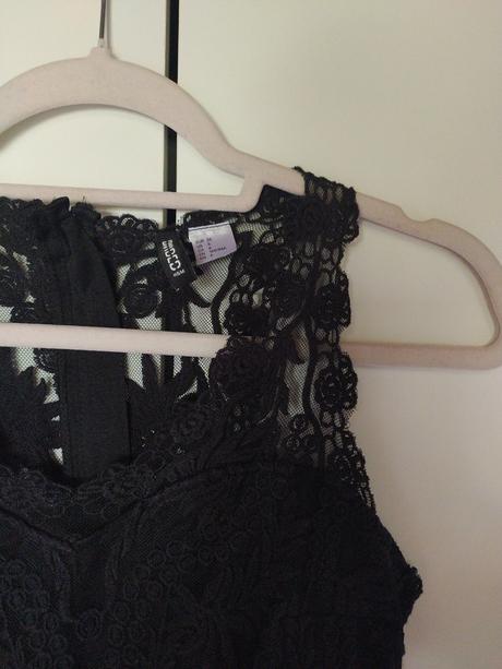 Mini šaty s čipkou, h&m,36