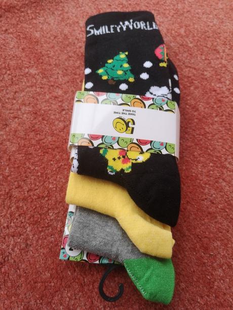 Smiley pánske vianočné ponožky 3 páry 40-46, 40 / 42 / 44 / 46