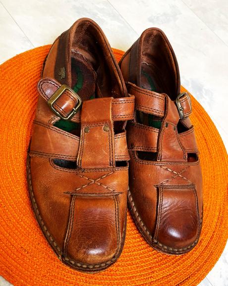 Celokožené retro sandále bebetto, 42