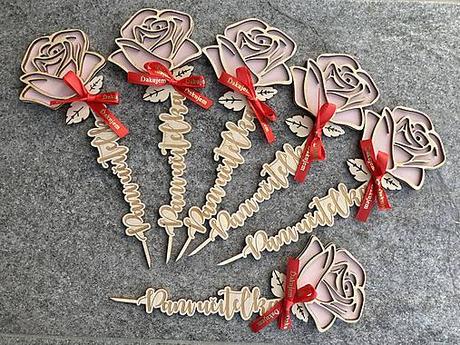 Ruža pre pani učiteľku - kvetový zápich, 