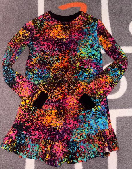 Šaty farebné handmade v.122/128 top stav, 122