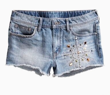 Riflové šortky xs/s, h&m,xs