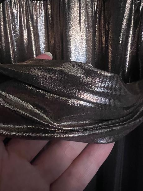 Metalické medené šaty zara m, zara,m