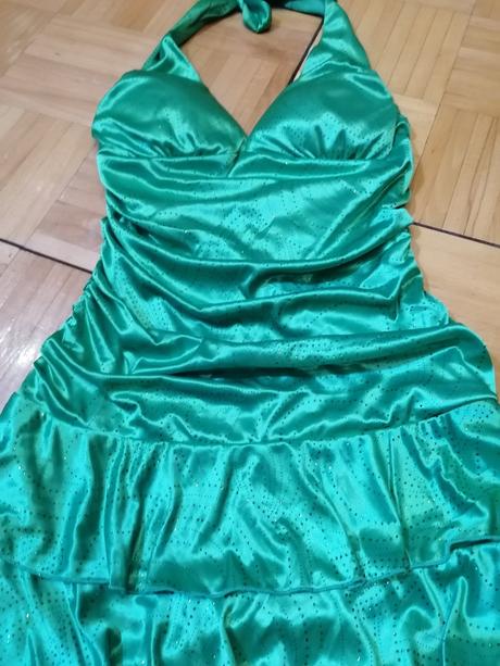 Zelené šaty ruby rox s kamienkami, 40