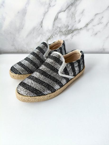 Espadrilky strieborno-čierne, 37