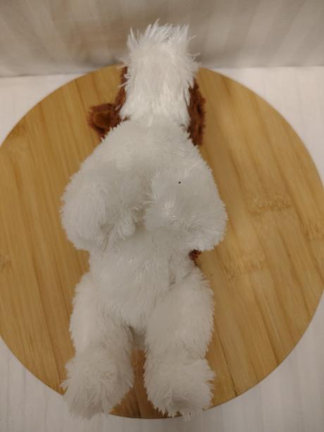 Plyšový hnedo biely pes, 19 cm, 