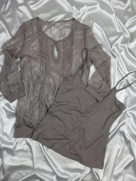 Taifun čipkovaná blúzka s topom, 38