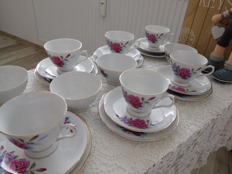 Čínsky porcelán šálky podšálky šípová ruža,