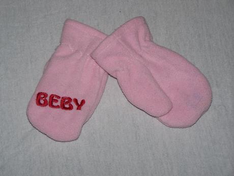 Flisové ružové palčáky podšité bavlnenou látkou, 80