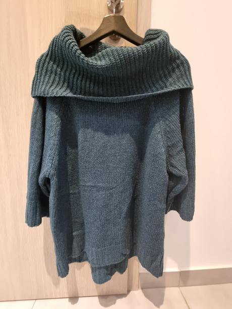 Tmavozelený sveter tchibo s 3/4 rukávom, tchibo,m