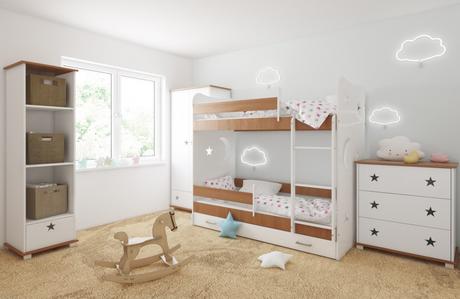 Poschodová posteľ+matrace, šírka (cm): 80,dĺžka (cm): 160