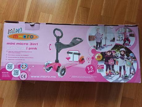Mini micro kolobezka 3v1, micro