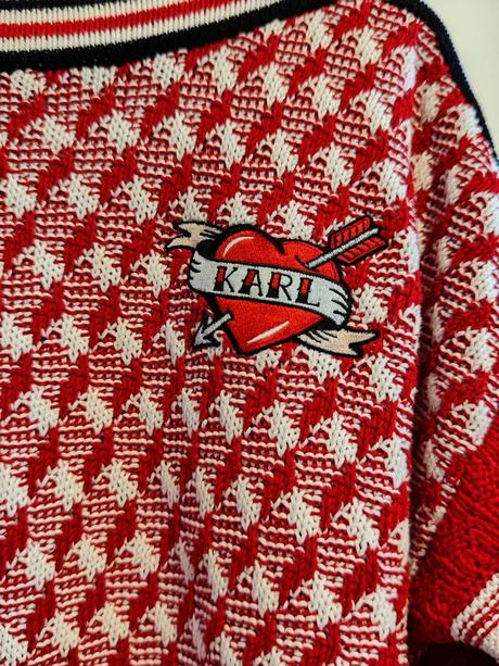 Karl lagerfeld originál luxusný, kvalitný sveter, l