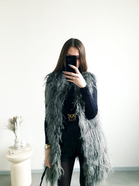 Štýlová kožušinová vesta m, m