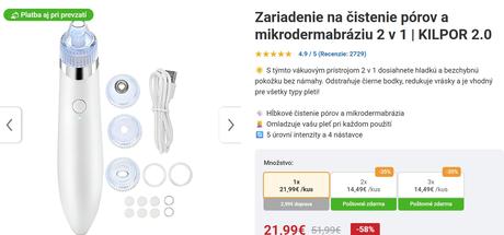 Predám zariadenie na čistenie pórov kilpor 2.0, 