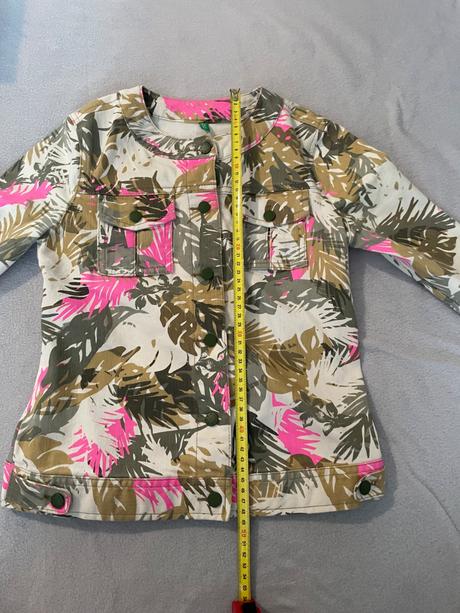 Riflová bunda vzorovaná, benetton,140