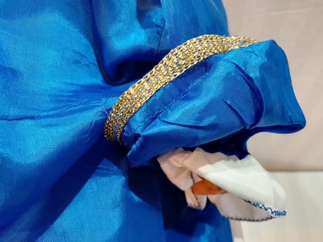 Kostým baby princ - modrý s mešcom, 62-74 cm,