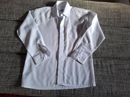 Košeľa biel elegantná s dlhým rukávkm, 140