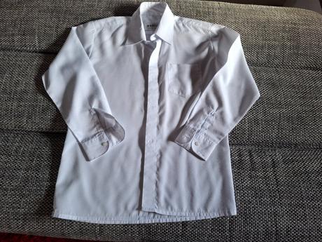 Košeľa biel elegantná s dlhým rukávkm, 140