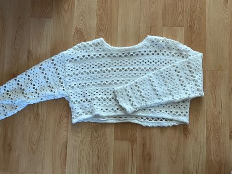 Biely pulóver, top bershka, bershka,xs