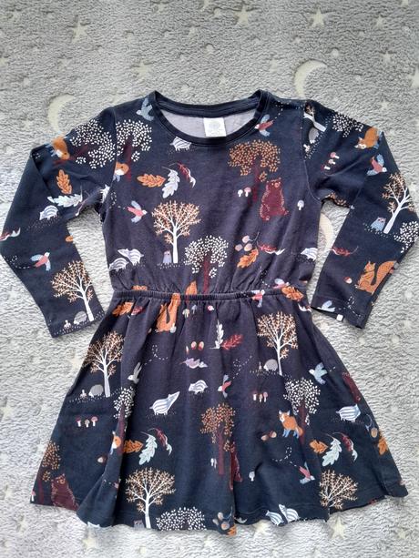 Lindex šaty s jesenným motívom, lindex,98