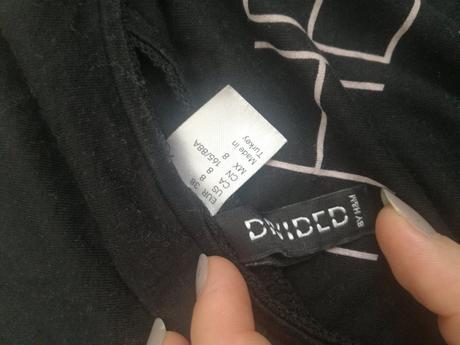 Čierne festivalové tielko hm, h&m,m