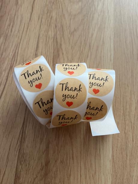 Thank you nálepky 100 ks, 