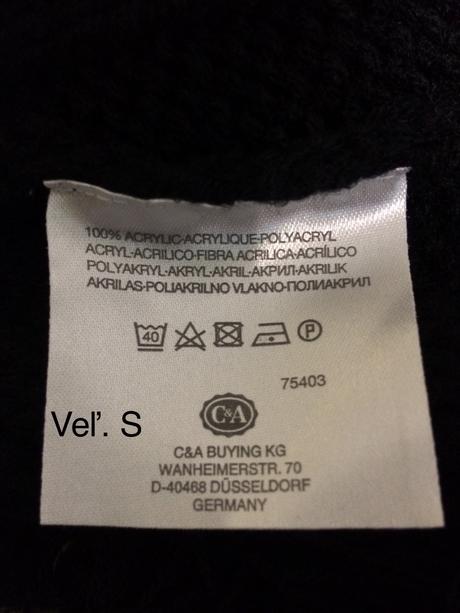 Pončo čierne s/m, c&a,s