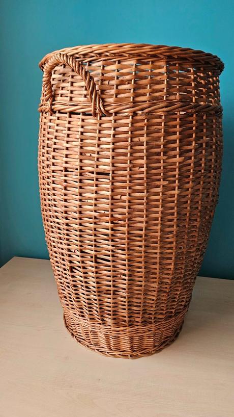 Veľký prútený kôš, 74 cm, hnedý, 