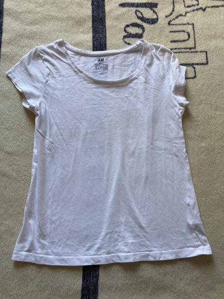 Biele tričko, h&m,146