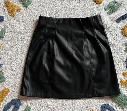 Čierna koženková sukňa, zara, l/40, zara,l