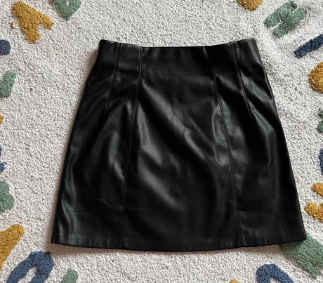Čierna koženková sukňa, zara, l/40, zara,l