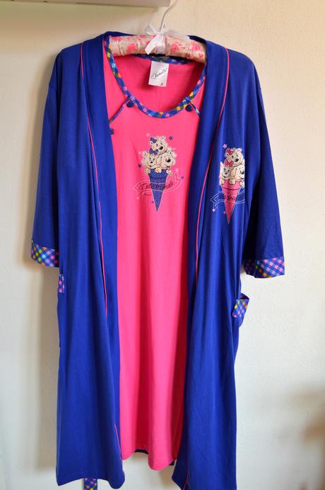 Kojenecká nočná košeľa so županom, vienetta secret,l - xxl