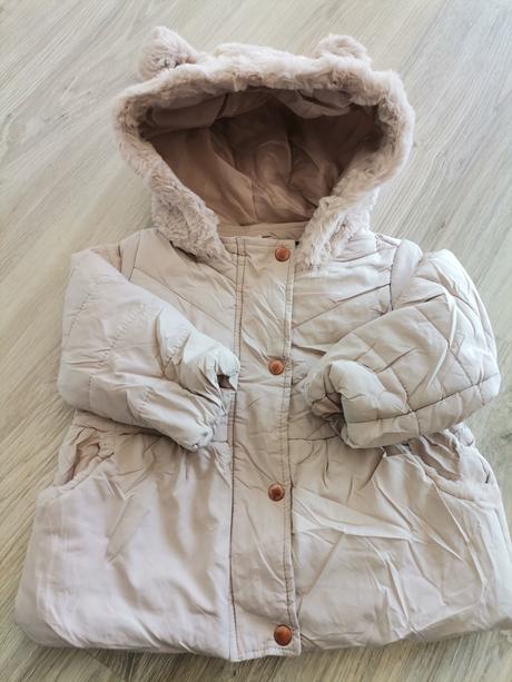 Dievčenska krémová zimná bunda, f&f,80
