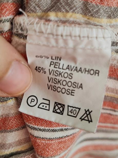 Košeľa bez rukávov s ľanom, l