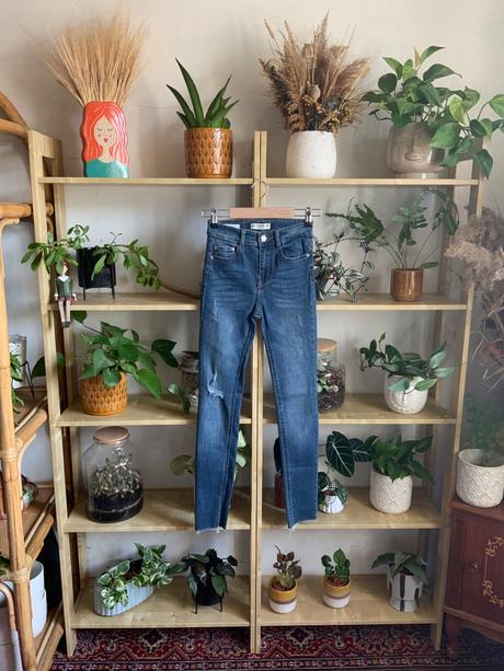 Pull bear rifle s vysokým pasom xxs xs, pull&bear,xs