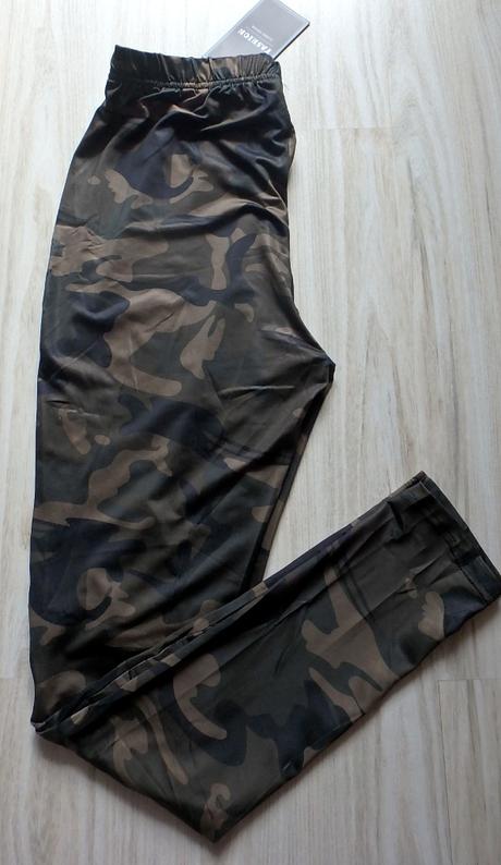 Legíny - vzor zelené khaki (army-maskáče), v. s/m, m / s