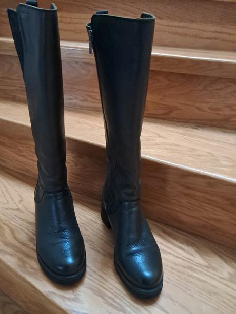 Dámske kožené tmavozelené čižmy simen 38, 38