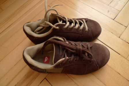 Kožené hnedé topánky quiksilver č.32 nenosené, quiksilver,32