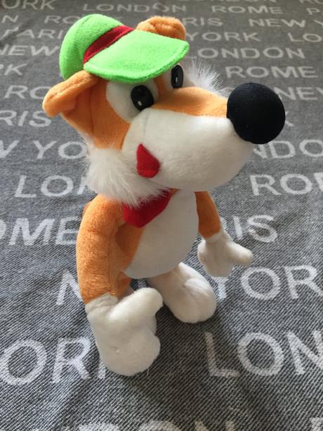 Retro plysovy lisiak maskot schwabisch hall,