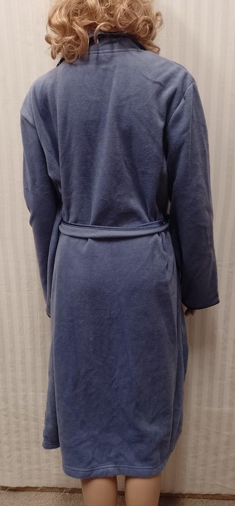 Dámsky modro fialový fleesový župan, vel. xl/xxl, xl