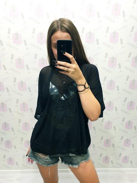 Rifľová podprsenka + playboy top 36, 36