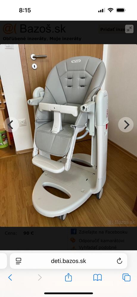 Detska jedalenska stolicka, peg-pérego